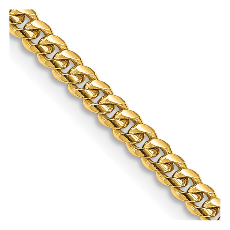 14K 18 inch 3.5mm Solid Miami Cuban Link with Lobster Clasp Chain 14K 18 inch 3.5mm Solid Miami Cuban Link with Lobster Clasp Chain
