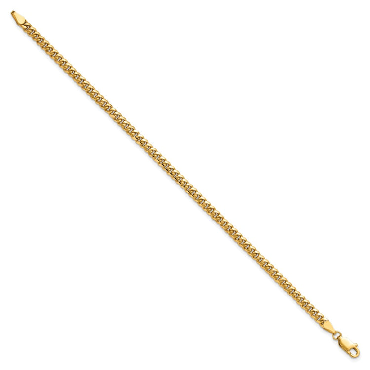 14K 7 inch 3.5mm Solid Miami Cuban Link with Lobster Clasp Bracelet 14K 7 inch 3.5mm Solid Miami Cuban Link with Lobster Clasp Bracelet