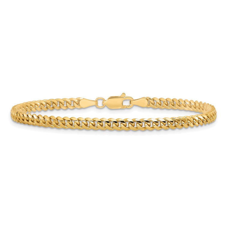 14K 7 inch 3.5mm Solid Miami Cuban Link with Lobster Clasp Bracelet 14K 7 inch 3.5mm Solid Miami Cuban Link with Lobster Clasp Bracelet