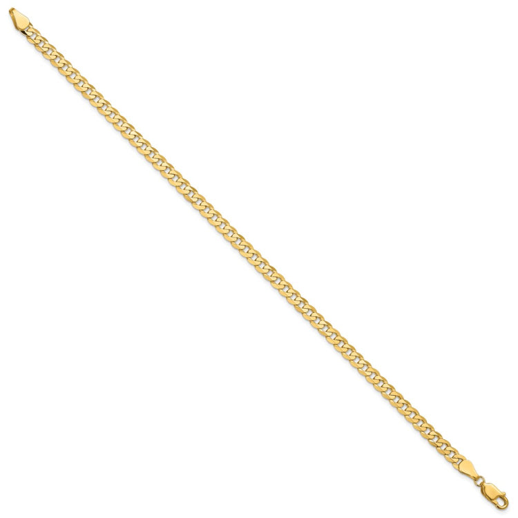 14K 7 inch 4.75mm Flat Beveled Curb with Lobster Clasp Bracelet 14K 7 inch 4.75mm Flat Beveled Curb with Lobster Clasp Bracelet