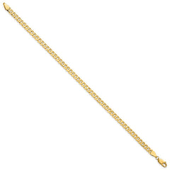 14K 7 inch 4.75mm Flat Beveled Curb with Lobster Clasp Bracelet 14K 7 inch 4.75mm Flat Beveled Curb with Lobster Clasp Bracelet