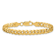 14K 7 inch 6.25mm Flat Beveled Curb with Lobster Clasp Bracelet 14K 7 inch 6.25mm Flat Beveled Curb with Lobster Clasp Bracelet