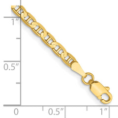 14K 7 inch 3mm Concave Anchor with Lobster Clasp Bracelet 14K 7 inch 3mm Concave Anchor with Lobster Clasp Bracelet