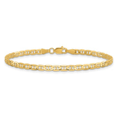 14K 7 inch 3mm Concave Anchor with Lobster Clasp Bracelet 14K 7 inch 3mm Concave Anchor with Lobster Clasp Bracelet
