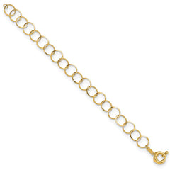 14K Polished Circle Chain 7.5 inch Bracelet 14K Polished Circle Chain 7.5 inch Bracelet