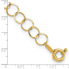 14K Polished Circle Chain 7.5 inch Bracelet 14K Polished Circle Chain 7.5 inch Bracelet