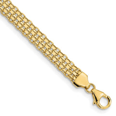 14k Polished 6.2mm Fancy Bismark Link 7.5 inch Bracelet 14k Polished 6.2mm Fancy Bismark Link 7.5 inch Bracelet