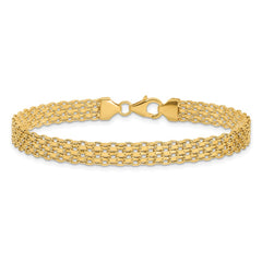14k Polished 6.2mm Fancy Bismark Link 7.5 inch Bracelet 14k Polished 6.2mm Fancy Bismark Link 7.5 inch Bracelet