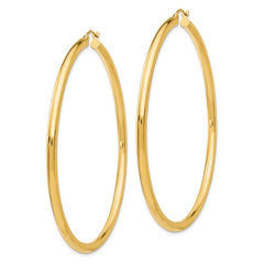 14K 3x65mm Polished Tube Hoop Earrings 14K 3x65mm Polished Tube Hoop Earrings