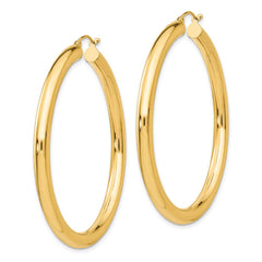 14K 4x50mm Polished Lightweight Tube Hoop Earrings 14K 4x50mm Polished Lightweight Tube Hoop Earrings