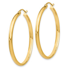 14k 2.75x35mm Polished Tube Hoop Earrings 14k 2.75x35mm Polished Tube Hoop Earrings