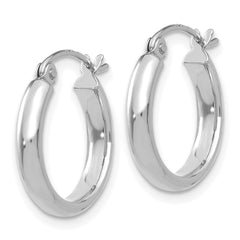 14k White Gold 2.75x16mm Polished Tube Hoop Earrings 14k White Gold 2.75x16mm Polished Tube Hoop Earrings
