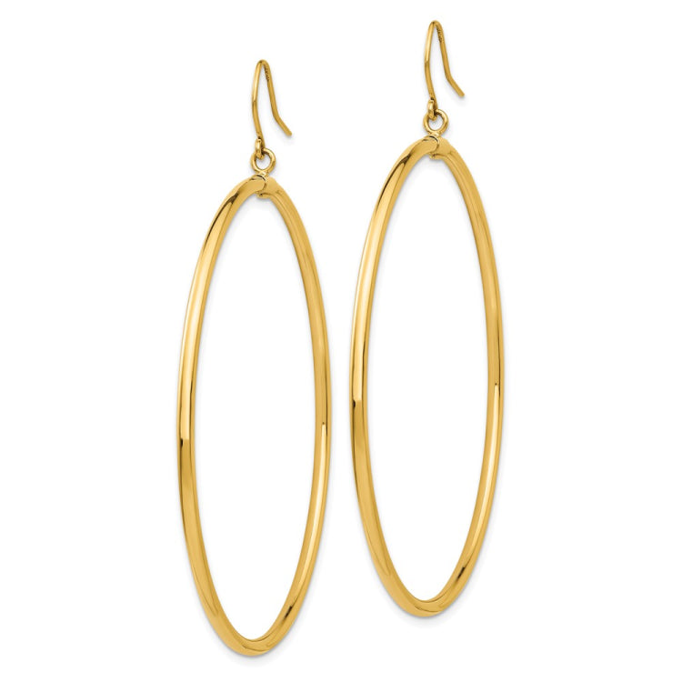 14k Tube Hoop Dangle Earrings 14k Tube Hoop Dangle Earrings