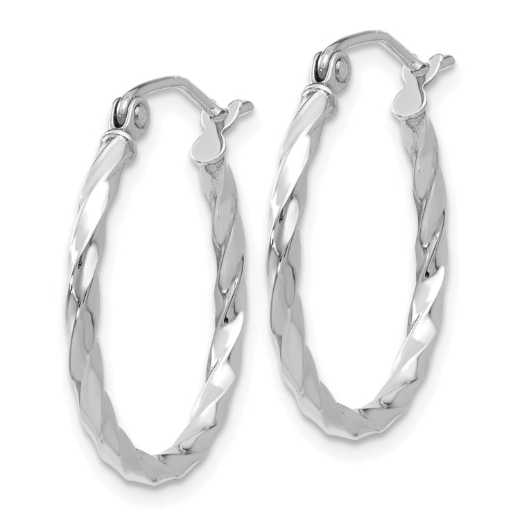 14k WG Twist Polished Hoop Earring 14k WG Twist Polished Hoop Earring