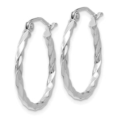 14k WG Twist Polished Hoop Earring 14k WG Twist Polished Hoop Earring