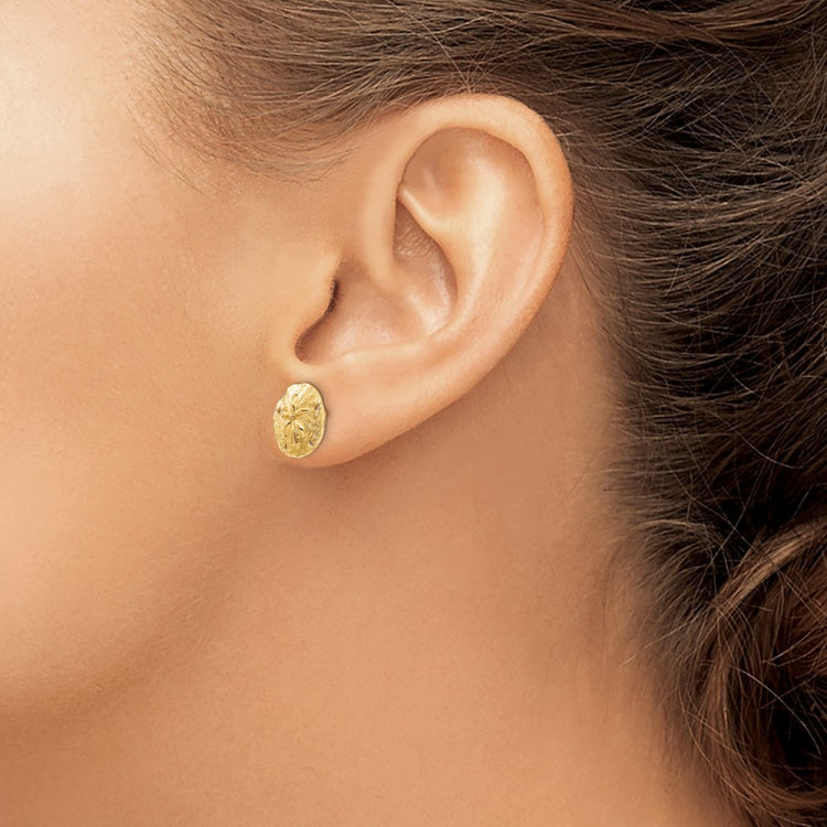 14k Sand Dollar Post Earrings 14k Sand Dollar Post Earrings