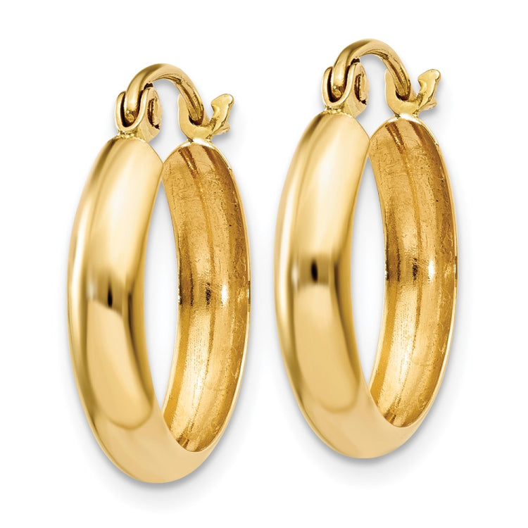 14k Polished 3.5mm Hoop Earrings 14k Polished 3.5mm Hoop Earrings