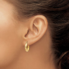 14k Polished 3.5mm Hoop Earrings 14k Polished 3.5mm Hoop Earrings