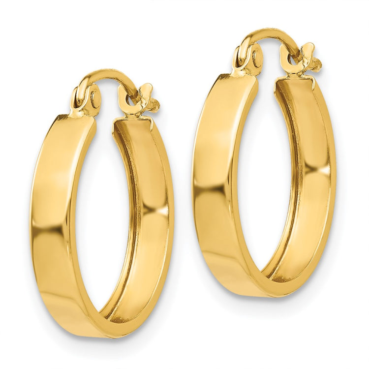 14k 3x14mm Polished Hoop Earrings 14k 3x14mm Polished Hoop Earrings