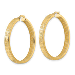 14K Greek Key Hoop Earrings 14K Greek Key Hoop Earrings
