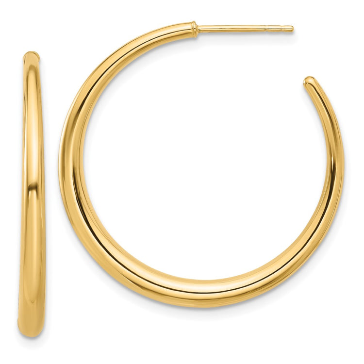 14K Polished Hoop Post Earrings 14K Polished Hoop Post Earrings