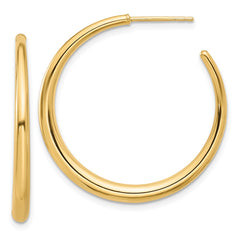 14K Polished Hoop Post Earrings 14K Polished Hoop Post Earrings