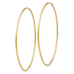 14k 1.2x63mm Polished Endless Tube Hoop Earrings 14k 1.2x63mm Polished Endless Tube Hoop Earrings