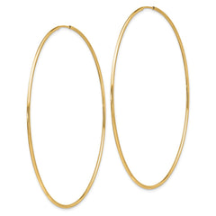 14k 1.2x69mm Polished Endless Tube Hoop Earrings 14k 1.2x69mm Polished Endless Tube Hoop Earrings