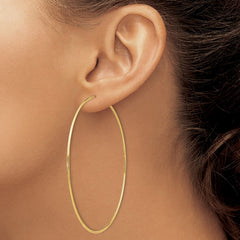 14k 1.2x69mm Polished Endless Tube Hoop Earrings 14k 1.2x69mm Polished Endless Tube Hoop Earrings