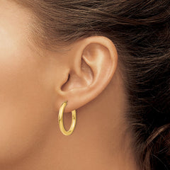 14k 3.00x25mm Polished Endless Tube Hoop Earrings 14k 3.00x25mm Polished Endless Tube Hoop Earrings