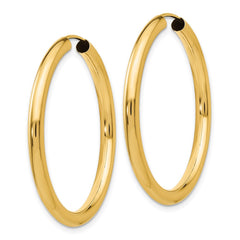 14k 3.00x35mm Polished Endless Tube Hoop Earrings 14k 3.00x35mm Polished Endless Tube Hoop Earrings