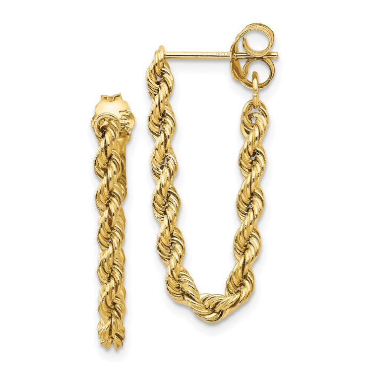 14K Hollow Rope Earrings 14K Hollow Rope Earrings