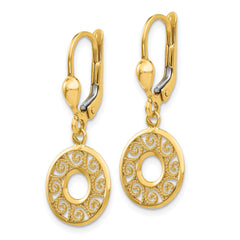 14K Leverback Filigree Earrings 14K Leverback Filigree Earrings
