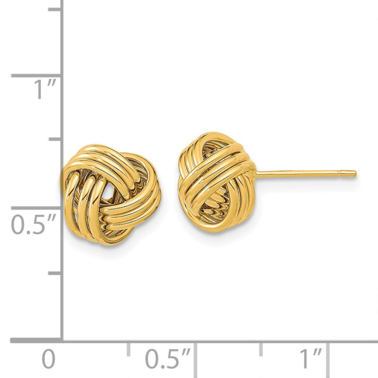 14k Polished Triple Love Knot Post Earrings 14k Polished Triple Love Knot Post Earrings