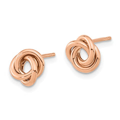 14k Rose Gold Polished Love Knot Post Earrings 14k Rose Gold Polished Love Knot Post Earrings