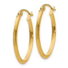 14k 2mm Oval Hoop Earrings 14k 2mm Oval Hoop Earrings