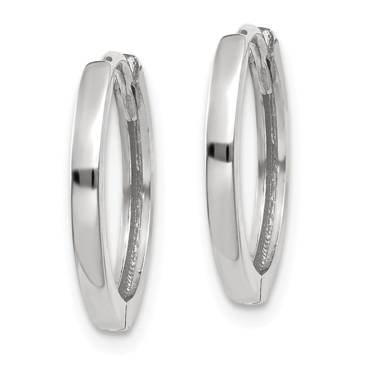 14k White Gold Round Hinged Earrings 14k White Gold Round Hinged Earrings
