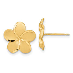 14k Plumeria French Wire Earrings 14k Plumeria French Wire Earrings