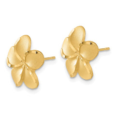 14k Plumeria French Wire Earrings 14k Plumeria French Wire Earrings