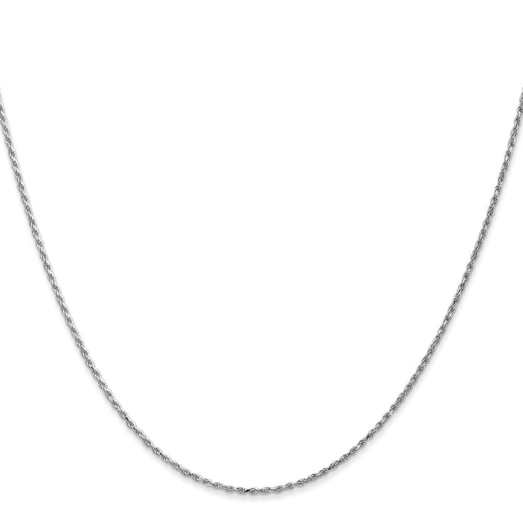 14K White Gold 16 inch 1.15mm Diamond-cut Machine Made Rope with Lobster Clasp Chain Chain 14K White Gold 16 inch 1.15mm Diamond-cut Machine Made Rope with Lobster Clasp Chain Chain