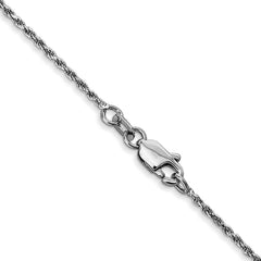 14K White Gold 18 inch 1.15mm Diamond-cut Machine Made Rope with Lobster Clasp Chain Chain 14K White Gold 18 inch 1.15mm Diamond-cut Machine Made Rope with Lobster Clasp Chain Chain
