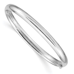 14k 3/16 White Gold Hinged Baby Bangle 14k 3/16 White Gold Hinged Baby Bangle