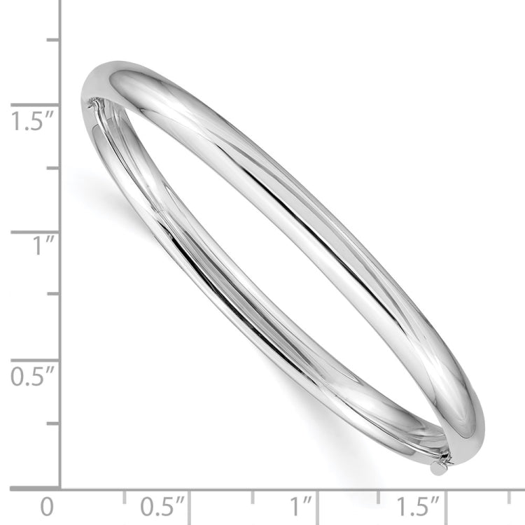 14k 3/16 White Gold Hinged Baby Bangle 14k 3/16 White Gold Hinged Baby Bangle