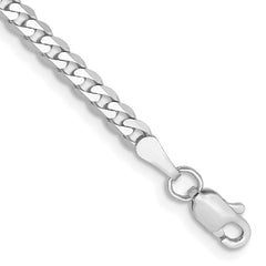 14K White Gold 7 inch 2.9mm Flat Beveled Curb with Lobster Clasp Bracelet 14K White Gold 7 inch 2.9mm Flat Beveled Curb with Lobster Clasp Bracelet