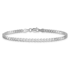 14K White Gold 7 inch 2.9mm Flat Beveled Curb with Lobster Clasp Bracelet 14K White Gold 7 inch 2.9mm Flat Beveled Curb with Lobster Clasp Bracelet