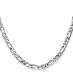 14K White Gold 20 inch 4.5mm Flat Figaro with Lobster Clasp Chain 14K White Gold 20 inch 4.5mm Flat Figaro with Lobster Clasp Chain