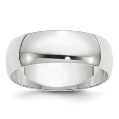 14k White Gold 6mm Lightweight Half Round Wedding Band Size 10.5 14k White Gold 6mm Lightweight Half Round Wedding Band Size 10.5