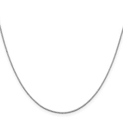 14K White Gold 18 inch .95mm Box with Lobster Clasp Chain 14K White Gold 18 inch .95mm Box with Lobster Clasp Chain