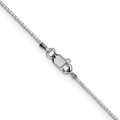 14K White Gold 20 inch .95mm Box with Lobster Clasp Chain 14K White Gold 20 inch .95mm Box with Lobster Clasp Chain