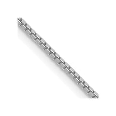 14K White Gold 24 inch 1mm Box with Lobster Clasp Chain 14K White Gold 24 inch 1mm Box with Lobster Clasp Chain